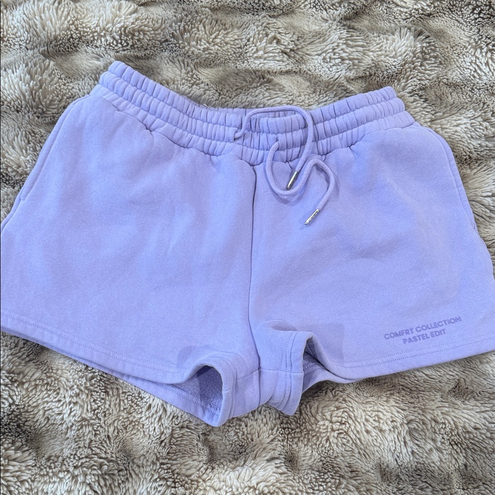 Women's Purple Comfrt Pastel Purple Shorts Size Large
